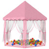 Šator za igru princeze s 250 loptica ružičasti 133 x 140 cm 3107712