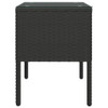 Bočni stolić crni 53 x 37 x 48 cm poliratan i kaljeno staklo 319400