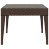 Bočni stolić smeđi 50 x 50 x 38 cm poliratan i kaljeno staklo 319403