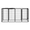 Ograda za pse s 10 panela crna 50 x 100 cm čelik obložen prahom 3115948