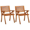 Vrtne blagovaonske stolice s jastucima 2 kom od bagremovog drva 3060786