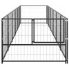 Kavez za pse crni 6 m² čelični 3082096
