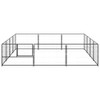 Kavez za pse crni 12 m² čelični 3082128