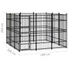 Vanjski kavez za pse čelični 8,29 m² 3097974
