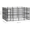 Vanjski kavez za pse čelični 11,06 m² 3097975