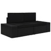 Modularni dvosjed od poliratana crni 49505