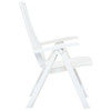 Vrtne nagibne stolice 2 kom plastične bijele 48760