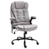 Masažna uredska stolica od umjetne brušene kože svjetlosiva 20578