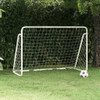 Nogometni gol s mrežom bijeli 180 x 90 x 120 cm čelčni 93370