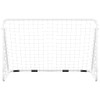 Nogometni gol s mrežom bijeli 180 x 90 x 120 cm čelčni 93370