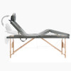 Stol za masažu s 4 zone i drvenim okvirom antracit 186 x 68 cm 110173