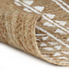 Ručno rađeni tepih od jute s bijelim uzorkom 90 cm 133692