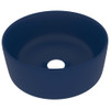 Luksuzni okrugli umivaonik mat tamnoplavi 40 x 15 cm keramički 147012