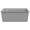 Kuhinjski sudoper s otvorom protiv prelijevanja sivi granitni 147062