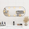 Zidno ogledalo s LED svjetlima 35x80 cm stakleno ovalno 3189162