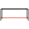 Okvir za radni stol mat crni i mat crveni 190x50x79 cm metalni 151453