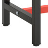 Okvir za radni stol mat crni i mat crveni 210x50x79 cm metalni 151454