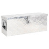 Kutija za pohranu srebrna 60 x 23,5 x 23 cm aluminijska 152248