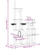 Penjalica za mačke sa stupovima za grebanje tamnosiva 279 cm 171617