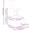 Penjalica za mačke sa stupovima za grebanje krem 109 cm 171669