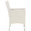 Vrtne stolice s jastucima 4 kom od poliratana bijele 316691