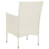 Vrtne stolice s jastucima 4 kom od poliratana bijele 316691