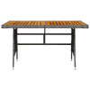 Vrtni stol sivi 130x70x72 cm poliratan i masivno bagremovo drvo 318696