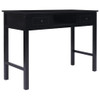 Radni stol crni 108 x 45 x 76 cm od masivnog drva paulovnije 338538