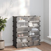 Stalak za cipele crni 94,5 x 36,5 x 106 cm PP 340563