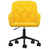 Okretna uredska stolica žuta baršunasta 344874