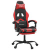 Okretna igraća stolica s osloncem crno-crvena od umjetne kože 349604
