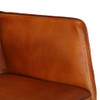 Stolica za ljuljanje od prave kože žućkastosmeđa 339679