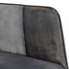 Stolica za ljuljanje siva od prave kože i platna 339693
