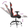 Igraća stolica od umjetne kože s osloncem za noge Crna i crvena 3143654