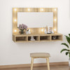 Ormarić s ogledalom LED boja hrasta sonome 90 x 31,5 x 62 cm 808894