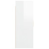 Viseći zidni ormarić visoki sjaj bijeli 69,5 x 34 x 90 cm 812264