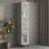 Viseći zidni ormarić siva boja betona 34,5x34x90 cm 812460