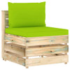 Modularna srednja sofa s jastucima od zeleno impregniranog drva 3074518