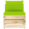Modularna srednja sofa s jastucima od zeleno impregniranog drva 3074518