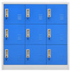 Ormarići s ključem 2 kom svjetlosivi/plavi 90x45x92,5 cm čelik 3095240