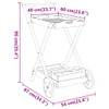 Kolica za posluživanje 54 x 87 x 90 cm od masivnog drva bagrema 319424