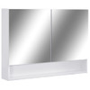 LED kupaonski ormarić s ogledalom bijeli 80 x 15 x 60 cm MDF 323604