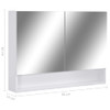 LED kupaonski ormarić s ogledalom bijeli 80 x 15 x 60 cm MDF 323604