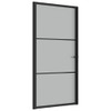 Unutarnja vrata 102,5 x 201,5 cm crna od mat stakla i aluminija 350555