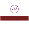 Zidne ploče 12 kom crvena boja vina 90 x 15 cm tkanina 1,62 m² 343876