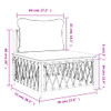 Srednja vrtna sofa od tkane tkanine s jastucima bijela 364139