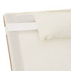 Ležaljka za sunčanje s jastukom bijela tekstilen i drvo topole 363475