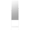 Ormarić za nakit s ogledalom samostojeći bijeli 42x38x152 cm 353256