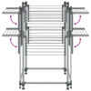 Stalak za sušenje rublja 107 x 107 x 120 cm aluminijski 154606