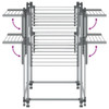 Stalak za sušenje rublja 107 x 107 x 120 cm aluminijski 154606